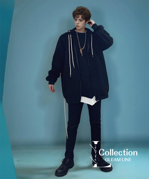 Spindle Cord Zip Hoodie